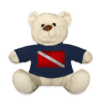 TAUCHERFLAGGE USED LOOK VINTAGE - Teddy - French Navy - Vorne