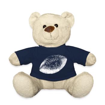 American Football Sport Fan Geschenkidee - Teddy - French Navy - Vorne