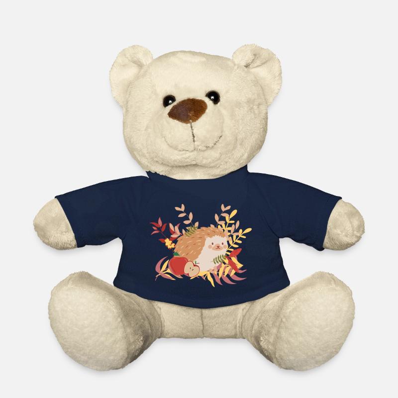 Autumn Hedgehog - Teddy Bear - french navy