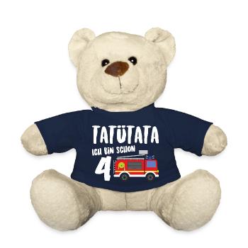 Feuerwehrauto Tatü Tata Ich bin schon 4 Jahre - Teddy - French Navy - Vorne