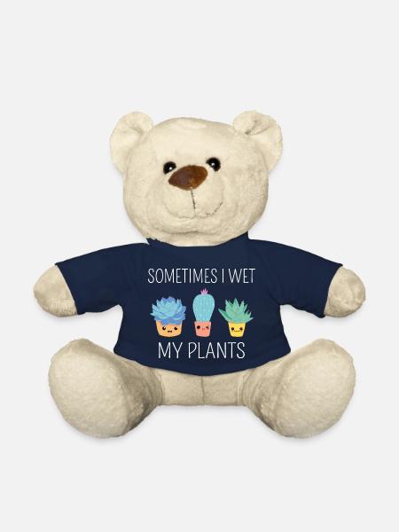 Sometimes I Wet My Plants II - Teddy Bear - french navy