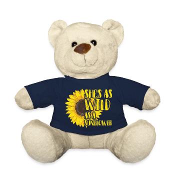 It is as wild as a sunflower. - Teddy Bear - french navy - Front