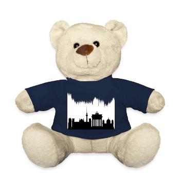 Berlin Germany Deutschland Skyline City - Teddy Bear - french navy - Front