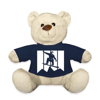 Snowboard Snowboarder - Teddy Bear - french navy - Front