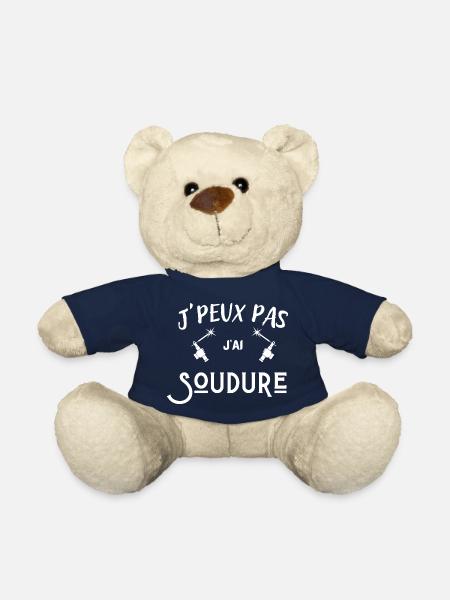 je peux pas j'ai soudure - Nounours - bleu marine