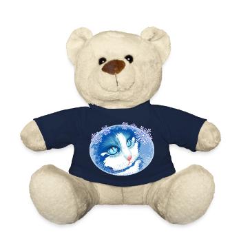 Weihnachten Katze Kätzchen - Teddy - French Navy - Vorne