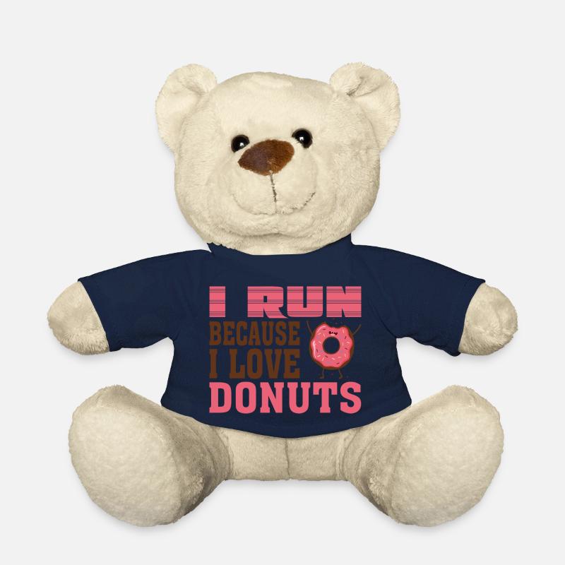 Je cours parce que j’aime les beignets - Nounours - bleu marine