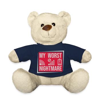Shield my worst nightmare - Teddy Bear - french navy - Front