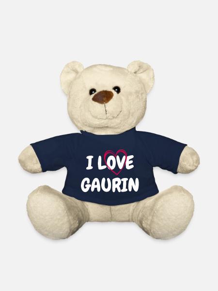 I love Gaurin dos - Nounours - bleu marine