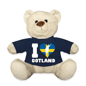 I LOVE GOTLAND Schweden - Teddy - French Navy - Vorne