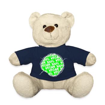 gift idea happy food plant sayings fruit birthday - Teddy Bear - french navy - Front
