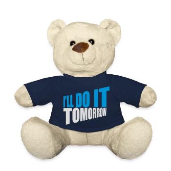 Citation de Do It Tomorrow - Nounours - bleu marine - Devant
