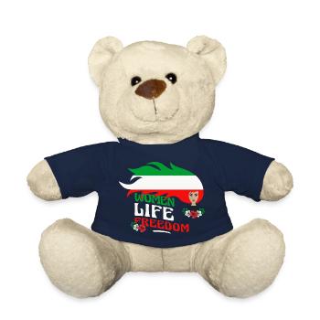 Cute Iranian Women - Women Life Freedom - Teddy Bear - french navy - Front