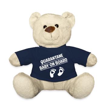 Schwangerschaft Babyparty Babyshower Boy Girl - Teddy - French Navy - Vorne