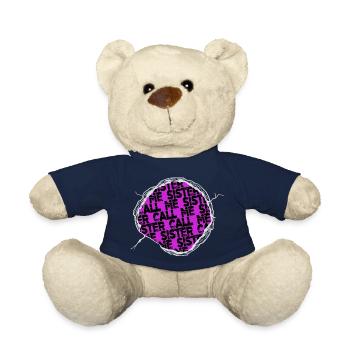 fête de famille famille amour t-shirts antimusulmans drôle - Nounours - bleu marine - Devant