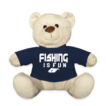 Fishing is fun. Evolution Angler Fishing Fishing - Teddy Bear - french navy - Front