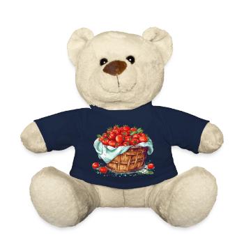 Un panier rempli de tomates, transparent - Nounours - bleu marine - Devant