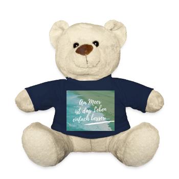 Am Meer ist das Leben einfach besser - Teddy - French Navy - Vorne
