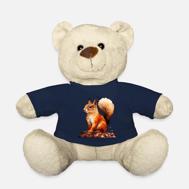 Eichhörnchen im Polygon Stil - Teddy - French Navy