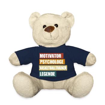 Lustiger Basketballtrainer Spruch - Teddy - French Navy - Vorne