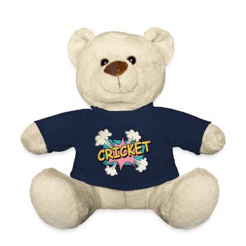 Cricket Pop Art Cartoon Comic Schrift Sport - Teddy - French Navy - Vorne