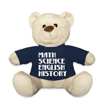 Math Science English History - Teddy Bear - french navy - Front