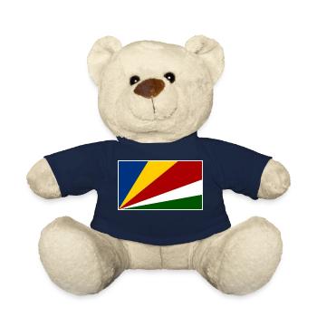 Seychelles Flag Flag - Teddy Bear - french navy - Front