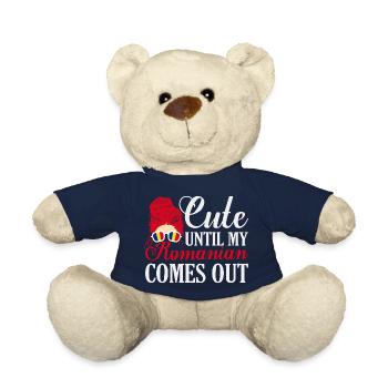 Mignon jusqu’à ce que mon roumain sorte Roumanie Pride Pat - Nounours - bleu marine - Devant