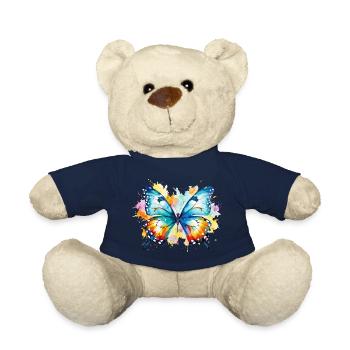 papillon, coloré, coloré, beau, art, nature - Nounours - bleu marine - Devant