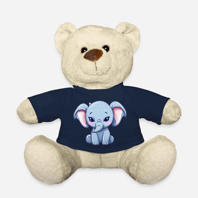 Kawaii Elephant - Teddy Bear - french navy