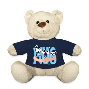 Blaues Cartoon-Kuscheln - Humorvoll - Teddy - French Navy - Vorne