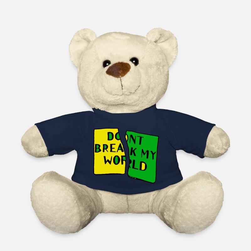 dont break my world - Nounours - bleu marine