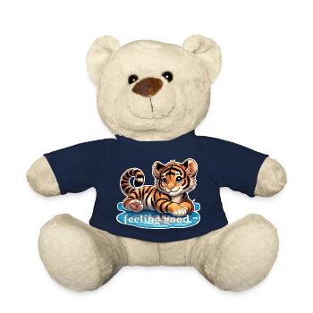 Tiger baby who feels good - Teddy Bear - french navy - Front