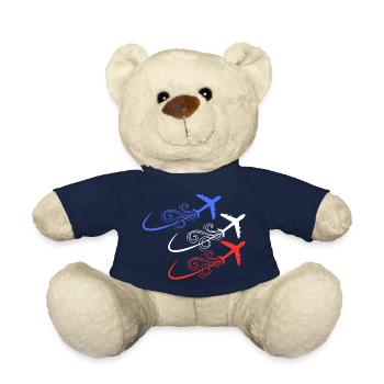 Patrouille de France avions bleu blanc rouge - Nounours - bleu marine - Devant