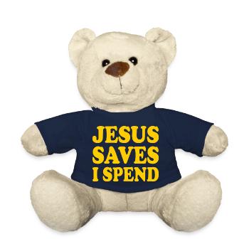 jesus saves i spend - Teddy - French Navy - Vorne