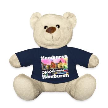 Hamburg Digga coole Hansestadt Hamburch Graffiti - Teddy - French Navy - Vorne
