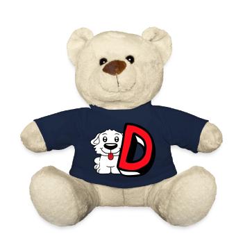 Chien D Lettre Chien Assis Petit Chien Mignon - Nounours - bleu marine - Devant