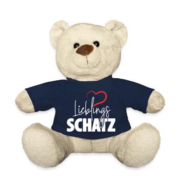 Lieblingsschatz mit Herz - Teddy - French Navy - Vorne
