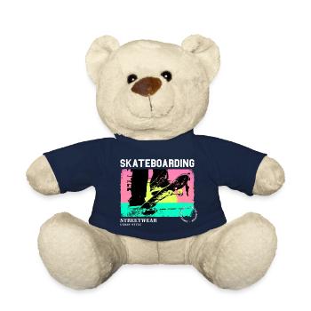 Skateboarding Skate Skater Skateboard Sk8 Vintage - Teddy - French Navy - Vorne