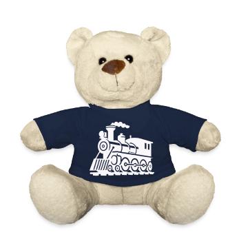 Locomotive de train - Nounours - bleu marine - Devant