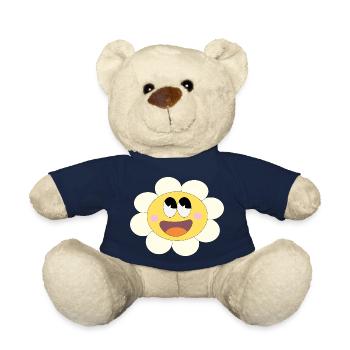 Jolie petite fleur ! - Nounours - bleu marine - Devant