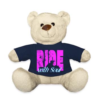 Pour les motards - RideWithSoul - Nounours - bleu marine - Devant