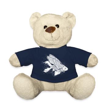 Imaginative fish with wings - Teddy Bear - french navy - Front