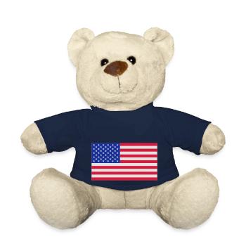 usa flag - Teddy Bear - french navy - Front