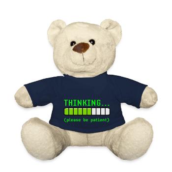 Thinking Please Be Patient Funny Loading Geek - Teddy Bear - french navy - Front