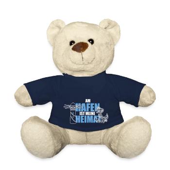 Am Hafen ist meine Heimat Spruch Norddeutschland - Teddy - French Navy - Vorne