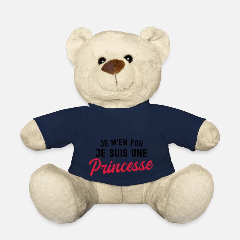 je m'en fou je suis une princesse - Nounours - bleu marine