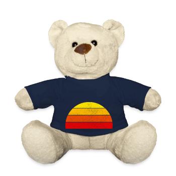 Retro Regenbogen Sunset Halbkreis - Teddy - French Navy - Vorne