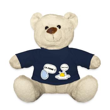 The shape of the eggs in the dishes - Teddy Bear - french navy - Front