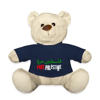 Kostenloser Palästina-Stand mit palästinensischer arabischer Grafik - Teddy - French Navy - Vorne